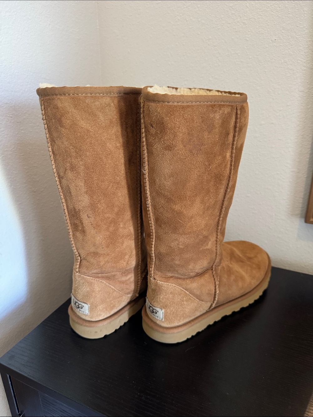 UGG Tall Suede Winter Boots in Chestnut Brown